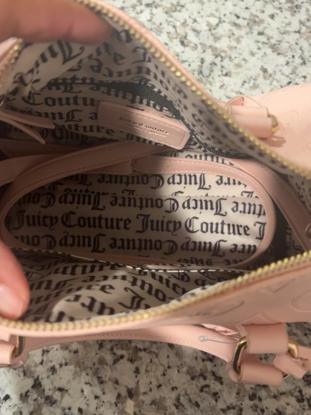 Juicy Couture Light Pink Embossed Satchel